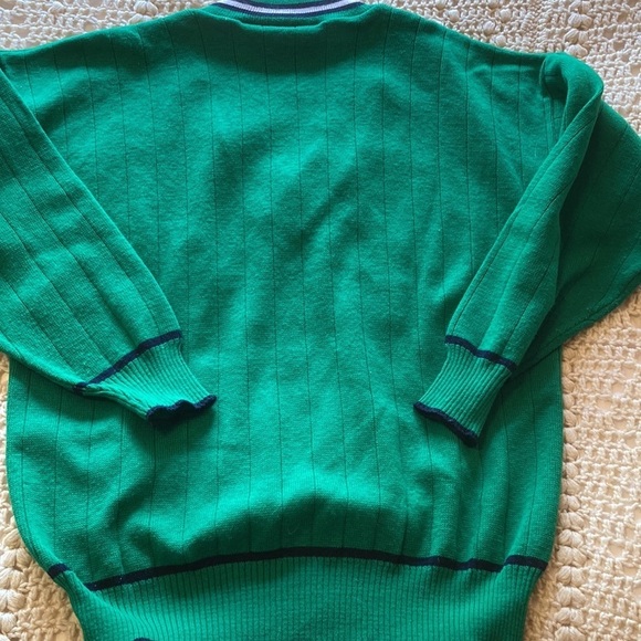 Traditional Craft Made in Ireland V neck sweater men’s L 42” - 44” vintage - Picture 6 of 7